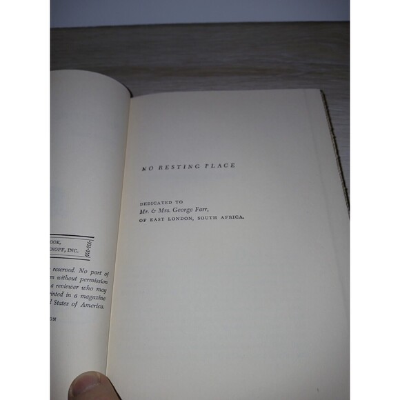 No Resting Place Hardcover Book By Ian Niall 1948 1st Edition Dust Jacket Vtg - Picture 16 of 16